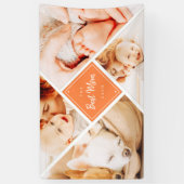 De beste mam ooit moderne aangepaste foto's spandoek (Verticaal)