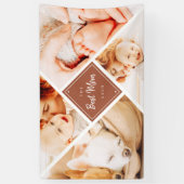 De beste mam ooit moderne aangepaste foto's spandoek (Verticaal)