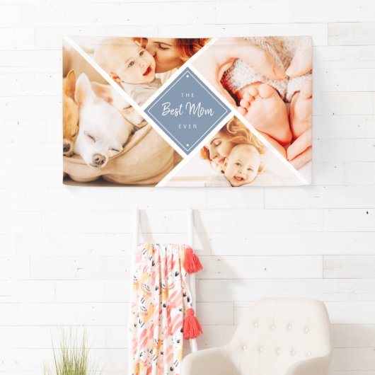De beste mam ooit moderne aangepaste foto's spandoek (Insitu)