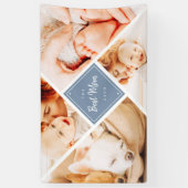 De beste mam ooit moderne aangepaste foto's spandoek (Verticaal)