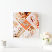 De beste mam ooit moderne aangepaste foto's vierkante klok (Huis)