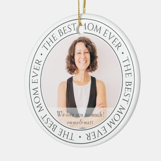 De beste Mam ooit Moderne Klassieke Foto Keramisch Ornament (Links)