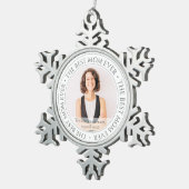 De beste Mam ooit Moderne Klassieke Foto Tin Sneeuwvlok Ornament (Rechts)