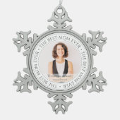 De beste Mam ooit Moderne Klassieke Foto Tin Sneeuwvlok Ornament (Voorkant)