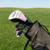 De beste mam stijlvolle zwart roze letters golfheadcover (Insitu)