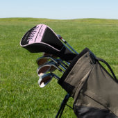 De beste mam stijlvolle zwart roze letters golfheadcover (Insitu)