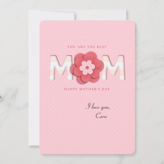 De beste mama fotokaart kaart (Voorkant)