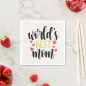 De beste mama Moederdag ter wereld | Papieren Serv Servet (Insitu)
