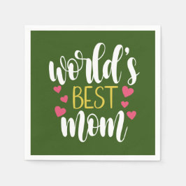 De beste mama Moederdag ter wereld | Papieren Serv Servet