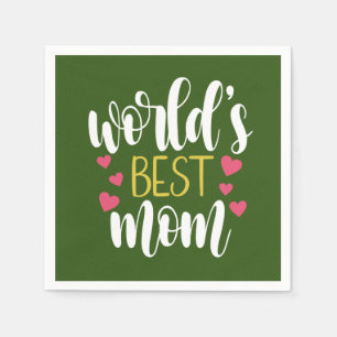 De beste mama Moederdag ter wereld   Papieren Serv Servet