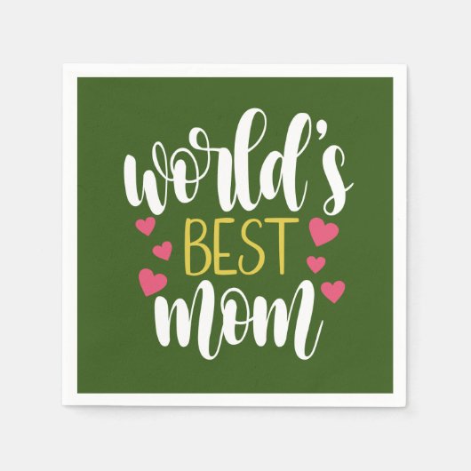 De beste mama Moederdag ter wereld | Papieren Serv Servet (Voorkant)