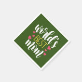 De beste mama Moederdag ter wereld | Papieren Serv Servet (Hoek)