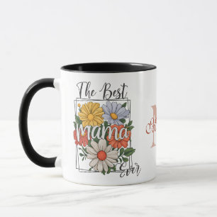 De beste mama ooit bloemenprint mok
