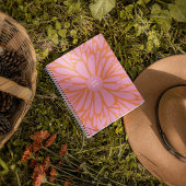 De beste mams floral burst pastel oranje roze notitieboek