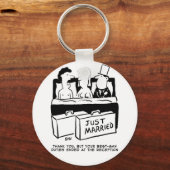 De beste man deelt een bed met Bride & Groom. Grap Sleutelhanger (Voorkant)