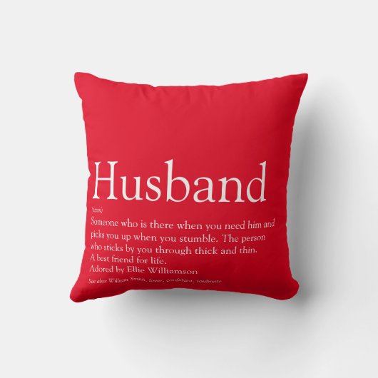 De beste man-definitie van moderne Red ter wereld Kussen (Achterkant)
