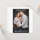 De beste man en vader van de wereld foto kaart (Voorkant / Achterkant in situ)