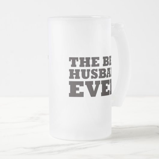 De beste man ooit matglas bierpul (Voorkant rechts)