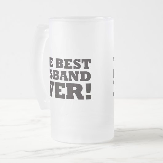 De beste man ooit matglas bierpul (Voorkant links)