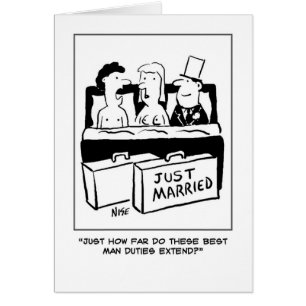 De beste man sluit zich aan bij de bruid en bruide