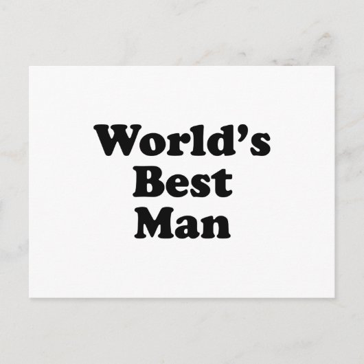 De beste man ter wereld briefkaart (Voorkant)