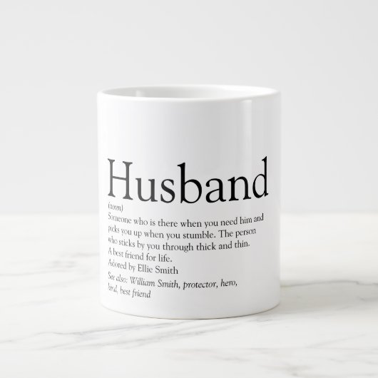 De Beste Man Ter Wereld Zwarte en Witte Morsige Sp Grote Koffiekop (Voorkant)