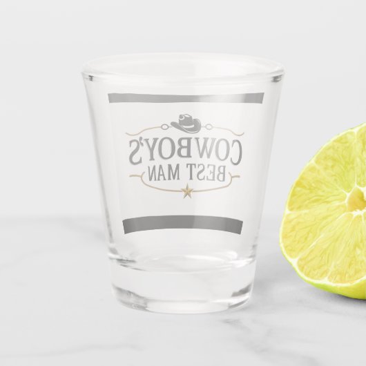 De beste man van Cowboy Shot Glas (Achterkant)