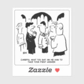 De beste man waarschuwt de Bridegroom Wedding Cart Sticker (Vel)