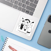 De beste man waarschuwt de Bridegroom Wedding Cart Sticker (Laptop met iPhone)