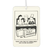 De beste man zit in bed met bride & Groom Luchtverfrisser (Voorkant)