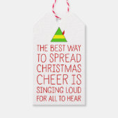 De beste manier om kerstmis te verspreiden cadeaulabel (Voorkant)