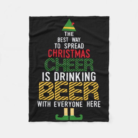 De beste manier om kerstmis te verspreiden Drink Fleece Deken (Voorkant)
