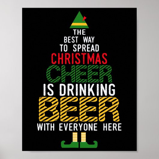 De beste manier om kerstmis te verspreiden Drink Poster (Voorkant)