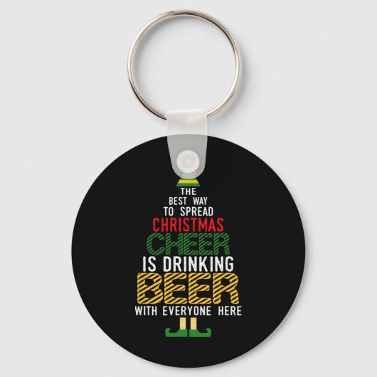 De beste manier om kerstmis te verspreiden Drink Sleutelhanger (Voorkant)