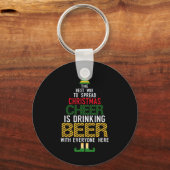 De beste manier om kerstmis te verspreiden Drink Sleutelhanger (Voorkant)