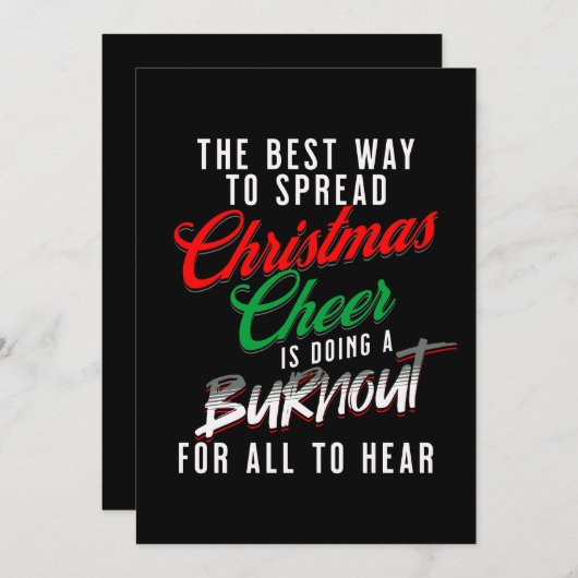 De beste manier om kerstmis te verspreiden. feestdagenkaart (Voorkant / Achterkant)