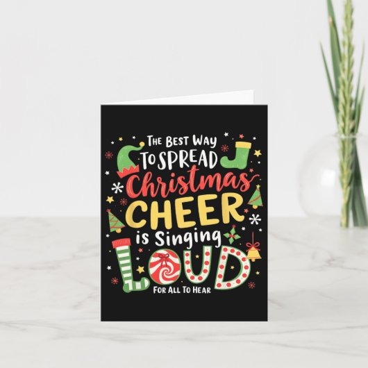 De beste manier om kerstmis te verspreiden is zing kaart (Voorkant)