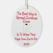De beste manier om kerstmis te verspreiden keramisch ornament (Rechts)