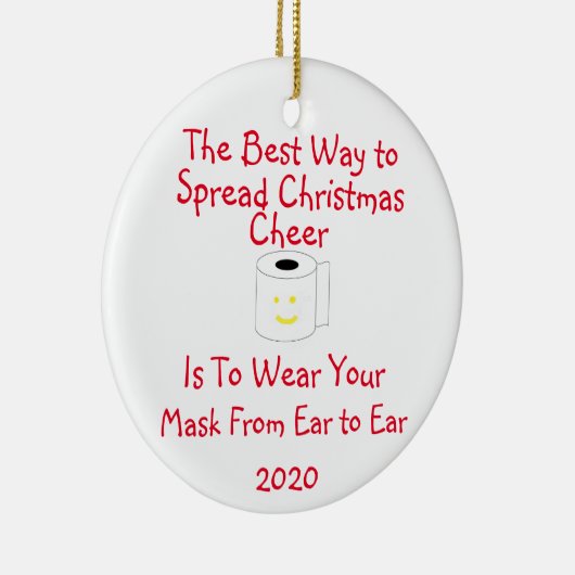 De beste manier om kerstmis te verspreiden keramisch ornament (Rechts)