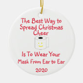 De beste manier om kerstmis te verspreiden keramisch ornament (Voorkant)