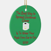 De beste manier om kerstmis te verspreiden keramisch ornament (Rechts)