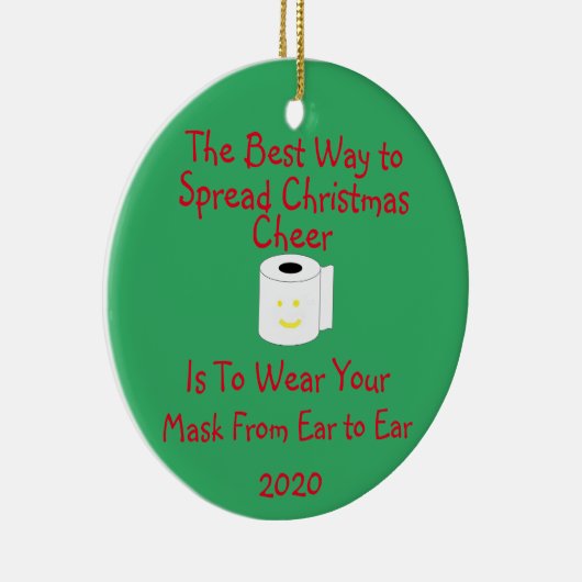De beste manier om kerstmis te verspreiden keramisch ornament (Rechts)