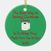 De beste manier om kerstmis te verspreiden keramisch ornament (Voorkant)