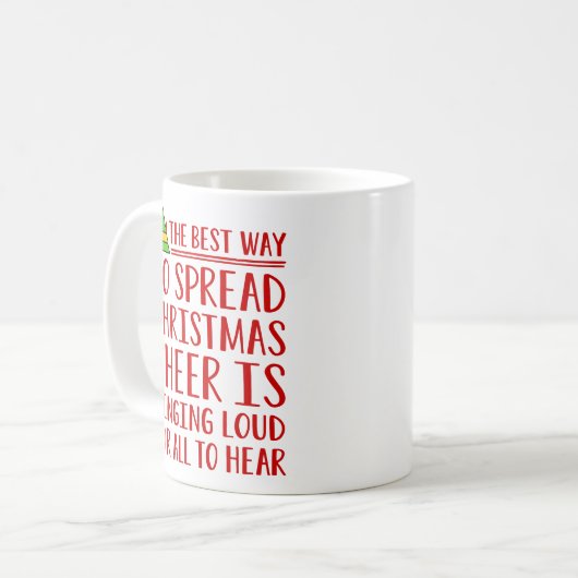 De beste manier om kerstmis te verspreiden koffiemok (Voorkant links)