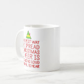 De beste manier om kerstmis te verspreiden koffiemok (Voorkant links)