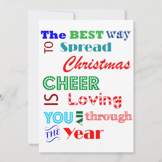 De beste Manier om Kerstmis uit te spreiden juicht Feestdagenkaart (Voorkant)