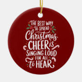 De Beste Manier om Kerstsfeer te Verspreiden Elf K Keramisch Ornament (Voorkant)