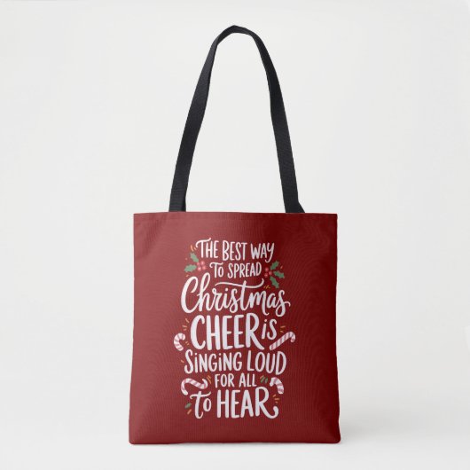 De Beste Manier om Kerstsfeer te Verspreiden Elf K Tote Bag (Voorkant)