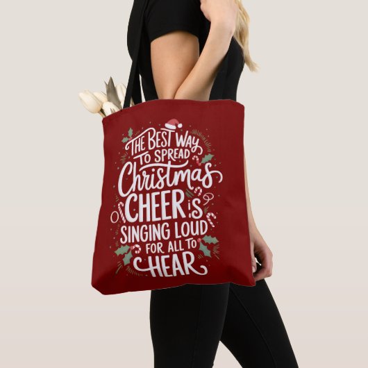 De Beste Manier om Kerstvreugde te Verspreiden Vak Tote Bag (Dichtbij)