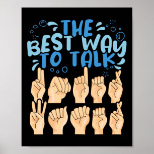 De Beste Manier Om Onderwater Asl Amerikaans Gebar Poster